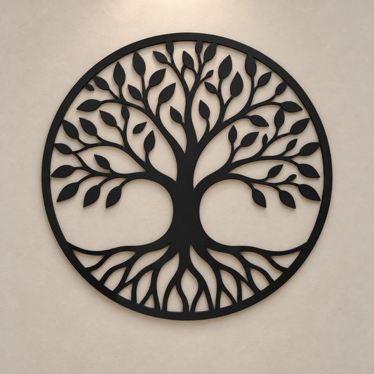 Arbre de vie Racines – finition noir mat