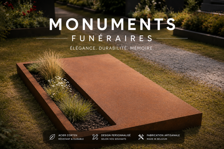 Monuments funéraires en acier Corten