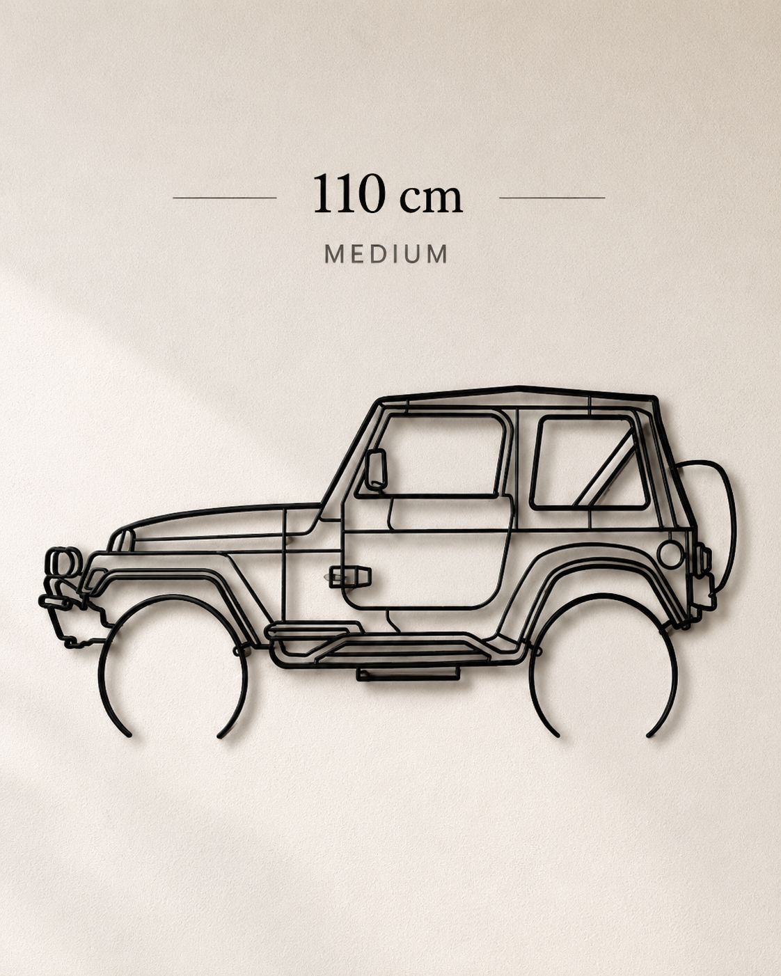 Silhouette de voiture en métal – Décoration murale