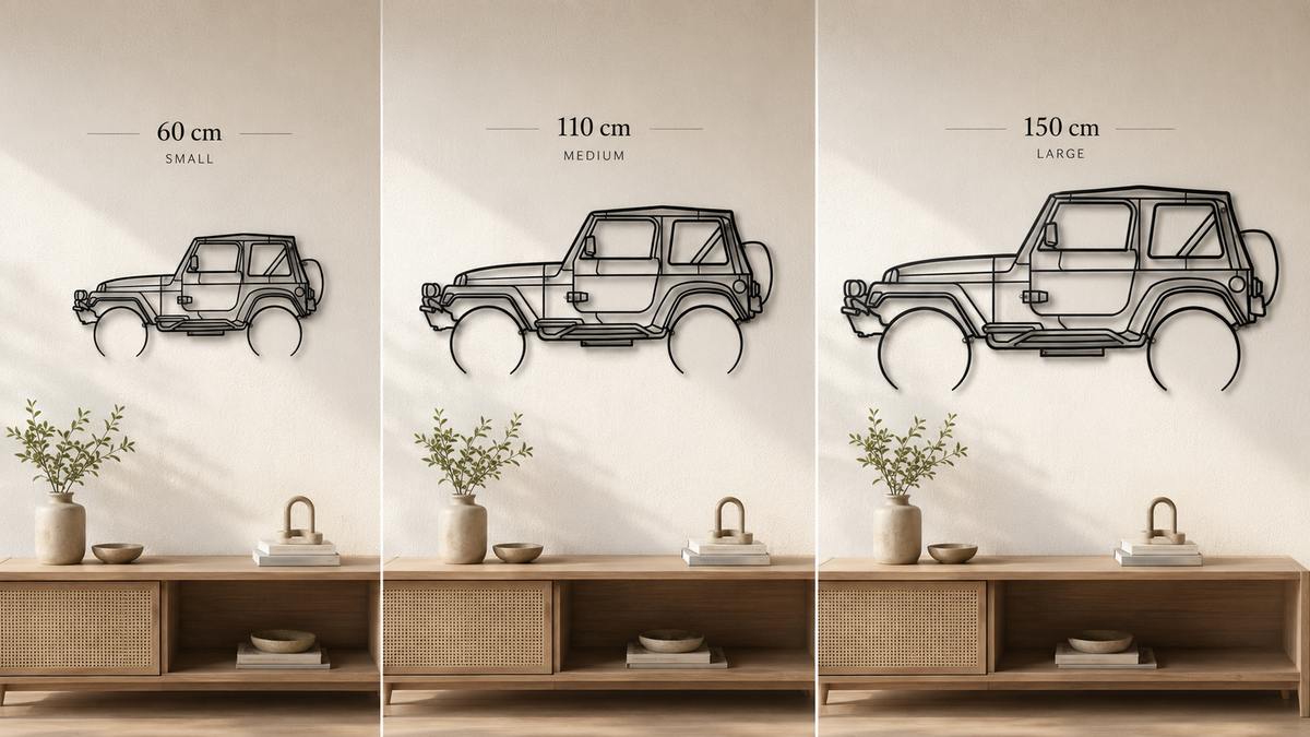 Silhouette de voiture en métal – Décoration murale