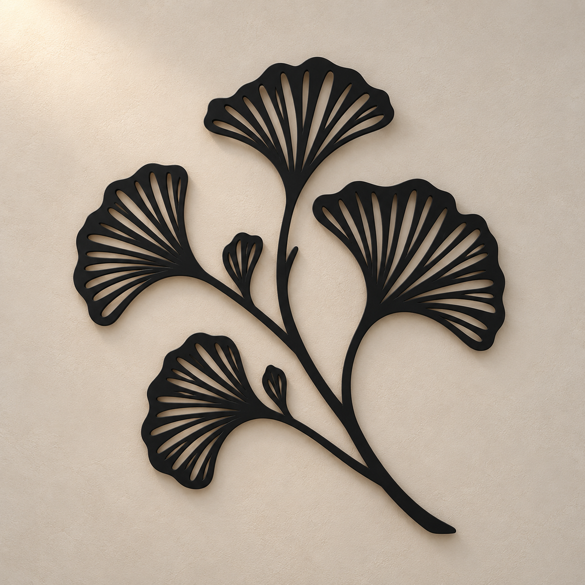 Branche de ginkgo Équilibre – finition noir mat