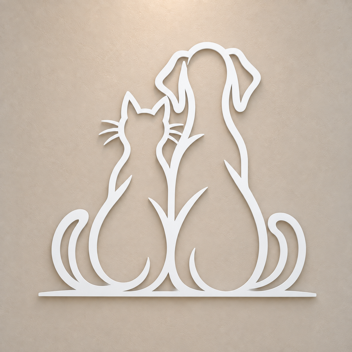 Complices chien et chat – finition blanc mat