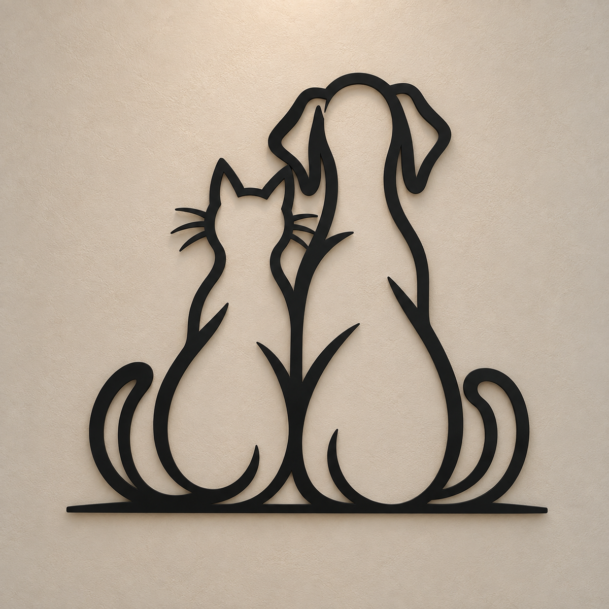 Complices chien et chat – finition noir mat