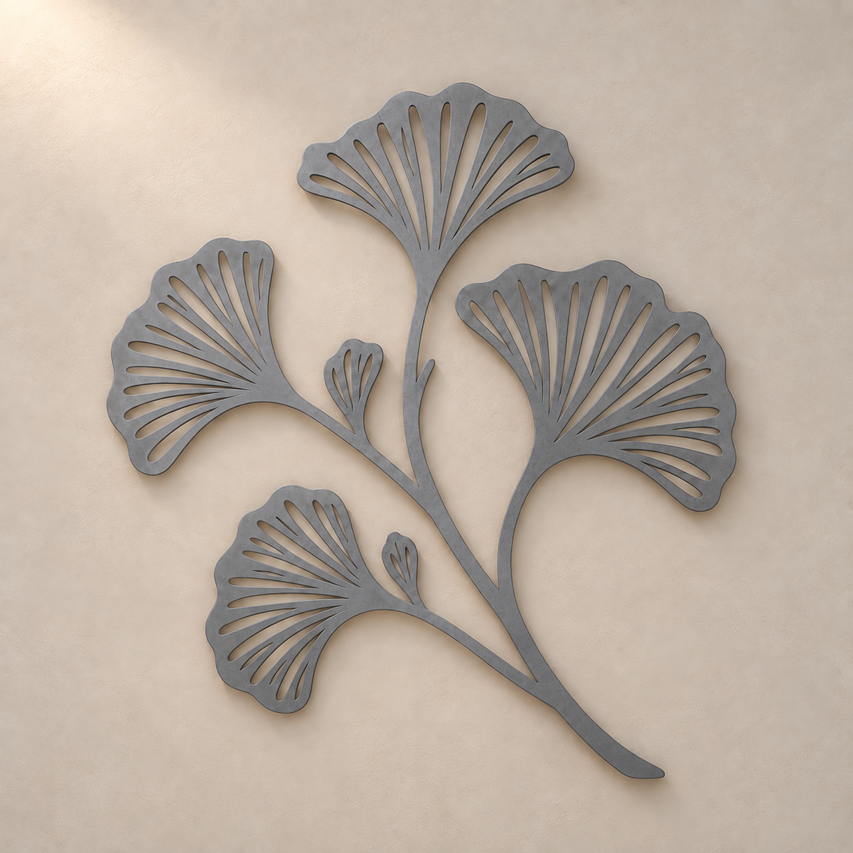 Branche de ginkgo Équilibre – acier brut DIY à peindre